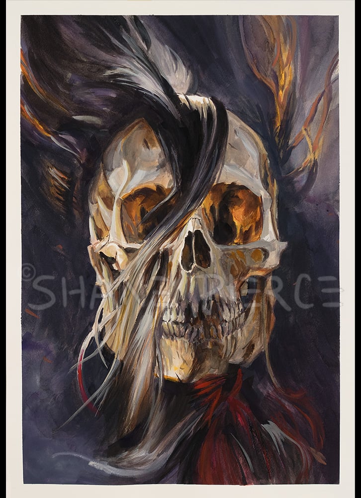 Image of Skulled Up Hirsute Watercolour