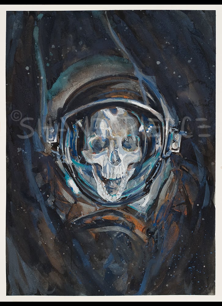 Image of Skullnaught Descending Watercolor