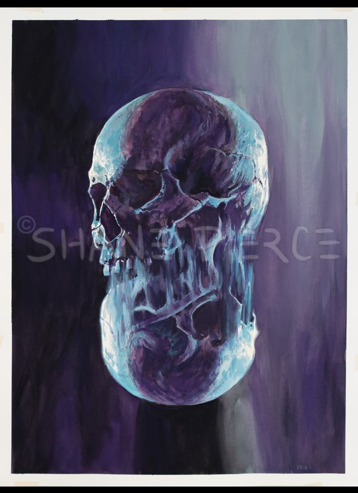 Image of Skulled Up Egg Watercolor
