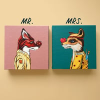 Image 2 of 6"x6" Canvas Prints // Mr &amp; Mrs Fox