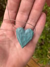 Wood heart necklace