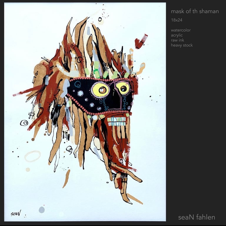 mask of th shaman  (original painting)
