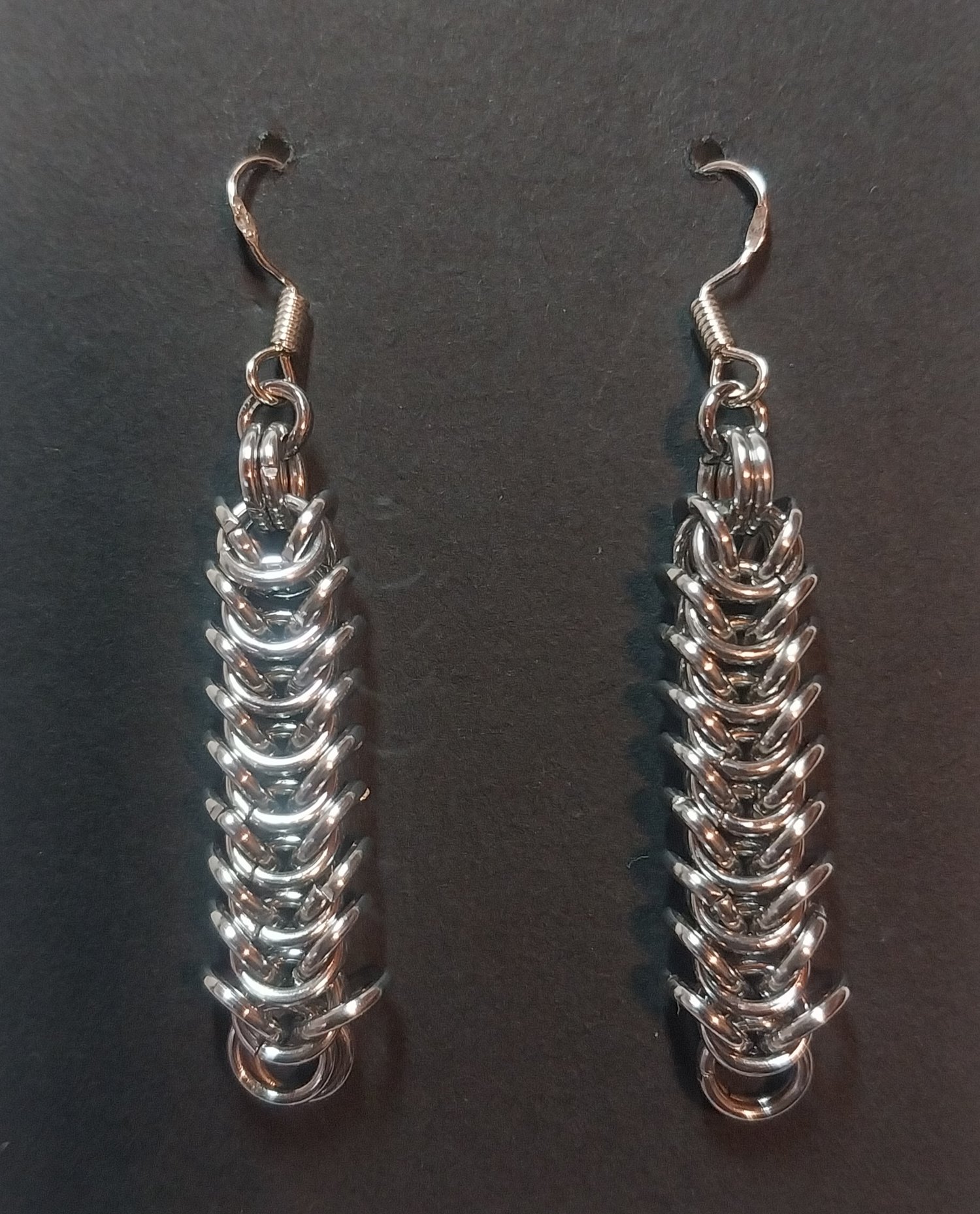 Serpentine Boxed Chainmaille Earrings