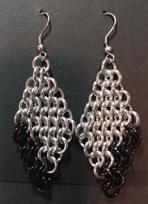 European 4 in 1 Anodized Aluminum Chainmaille Earrings