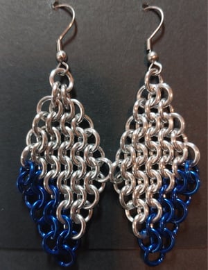 European 4 in 1 Anodized Aluminum Chainmaille Earrings