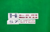Image 2 of 2013-2018 HEMI 5.7  Vinyl Badge Overlays Stars & Stripes Edition