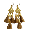 Ltd Ed - Gold Sahana Tassel Earrings - Caramel