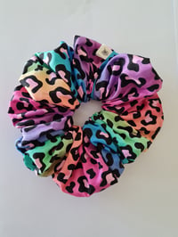 Rainbow Leopard Scrunchie