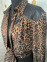 Image 3 of Jordan Faux Patch Cheetah Top - Size: M