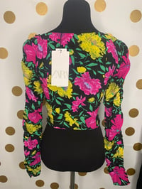 Image 5 of Zara Crop Floral Top - Size: XS