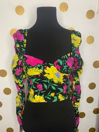 Image 3 of Zara Crop Floral Top - Size: XS