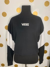 Image 1 of Vans Cropped Black & White Sweatshirt - Size: S