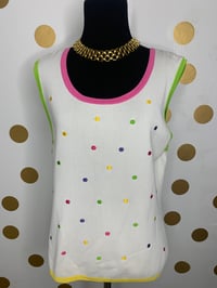 Image 1 of Knit Chic Polka Dot Sweater Top - Size: L