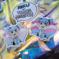 Image of Miku Says Trans Rights! Sticker
