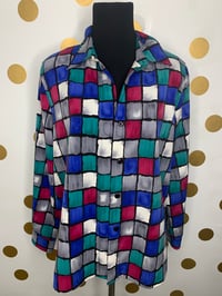 Image 1 of Alfred Dunner Multi Colored Box Top - Size: M