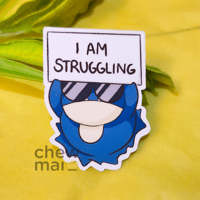 Image 2 of Munchlax Struggling and Not Failing Vinyl Stickers