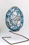 Wire art sculpture egg