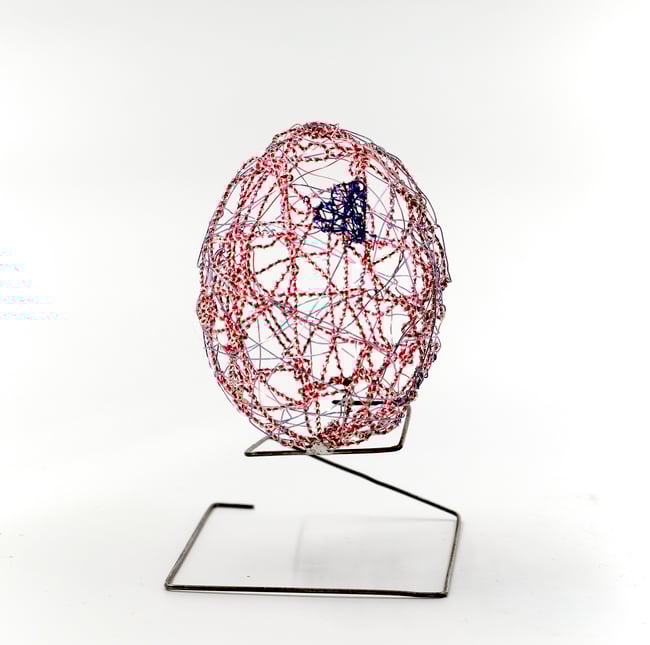 Wire sculpture egg, Art home decor, Handmade easter gifts