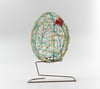 Wire sculpture egg art handmade, Easter eggs gifts home decor