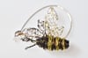 Wire art bee brooch, Contemporary art jewelry