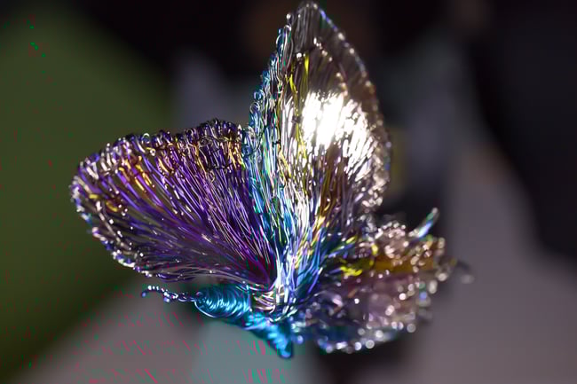 Wire butterfly art sculpture statement brooch 