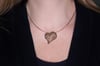 Rainbow heart necklace, Handmade wire jewelry