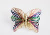 Butterfly rainbow brooch, Wire insect art sculpture jewelry
