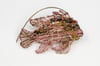 Wire art sculpture fish brooch, Unusual jewelry