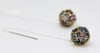 Colorful Ball chain earrings, Wire Sculpture artist made jewelry