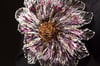 Metal gerbera daisy brooch, Wire sculpture art flower jewelry