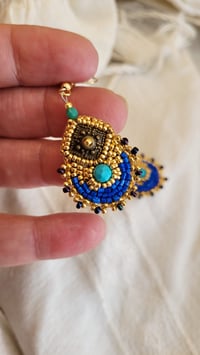 Image 4 of Boucles d'oreilles MINI METEORE Bleus