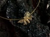 14k Gold butterfly necklace, Wire insect sculpture jewelry art