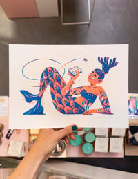 Image 3 of Mermaid 02 (riso print - A4)