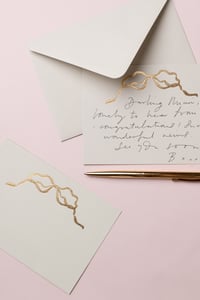 Image 3 of 6 Foiled Bow Notecards + Envelopes