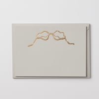 Image 1 of 6 Foiled Bow Notecards + Envelopes