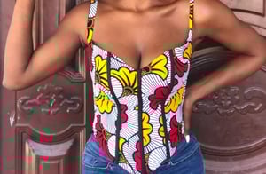 Image of RABIATU AFRICANPRINT CORSET TOP 