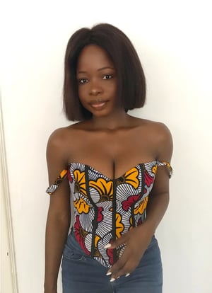 Image of RABIATU AFRICANPRINT CORSET TOP 