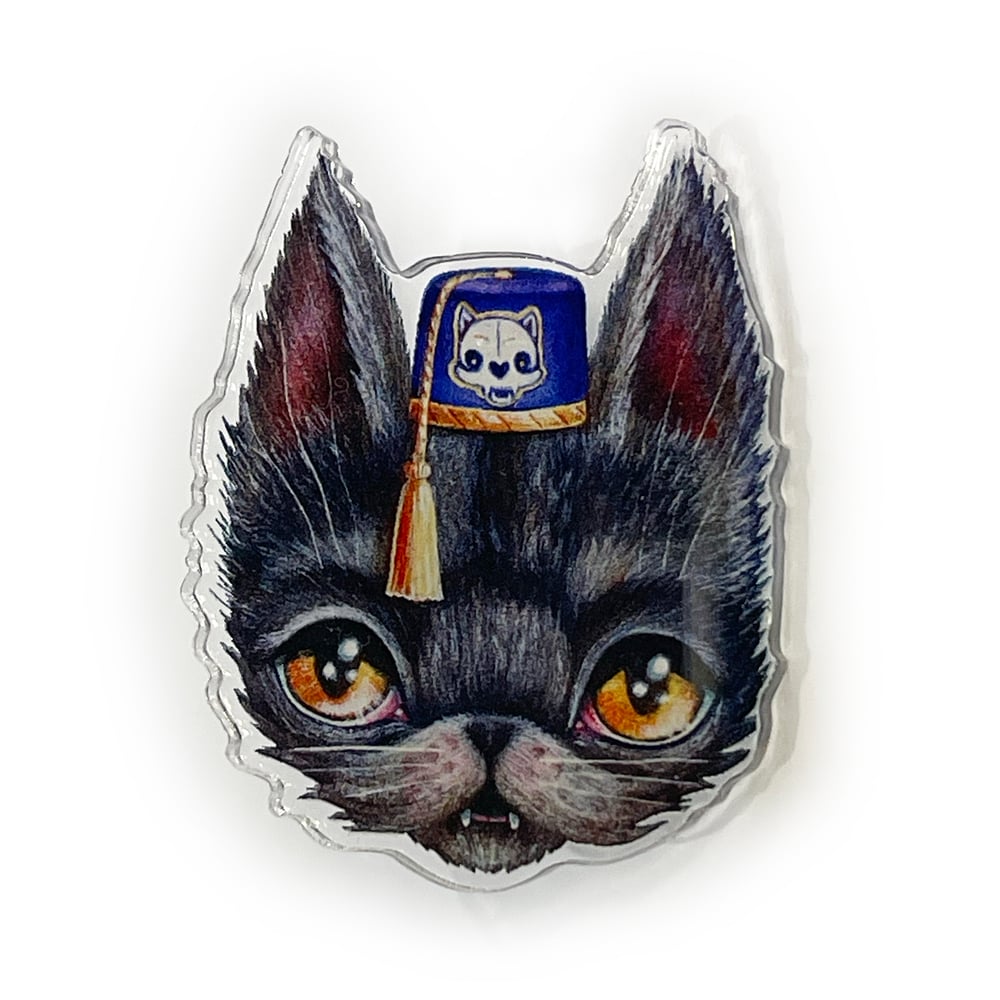 Image of Cat Skull Club (Pin)
