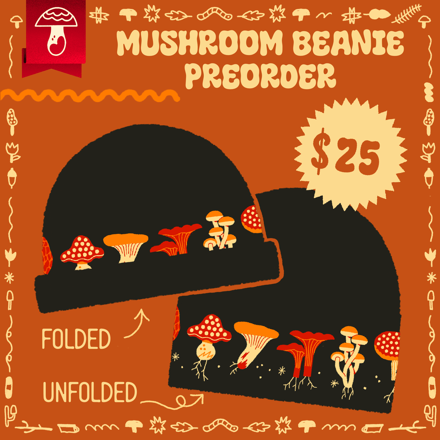 Mushroom Peekaboo Beanie *PRE-ORDER*