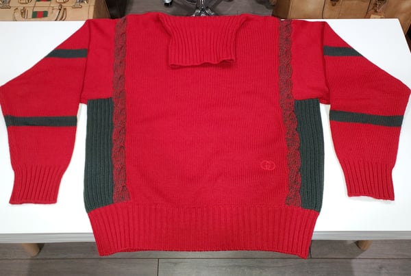 Image of Vtg. Gucci Red/Green Sweater