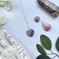 Lepidolite Heart Necklace 