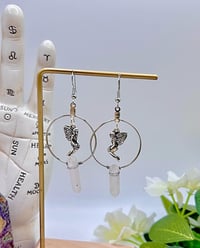 Rose Quartz Fairy Hoops