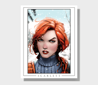 Image of SCARLETT (snow)- Mini Print