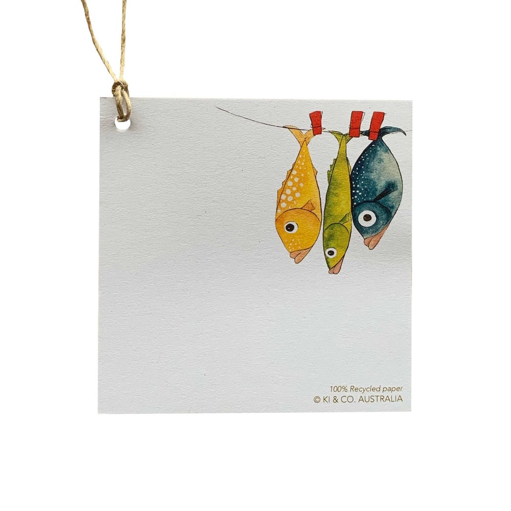 Image of Australian made gift tag - Fish on a line