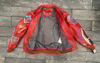 Image 5 of Pelle Pelle American Bruiser "ASAP ROCKY" Embellished Leather jacket RED