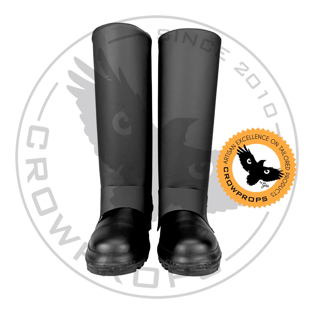 Image of Shadow Scout Long Boots (Black) with accurate soles