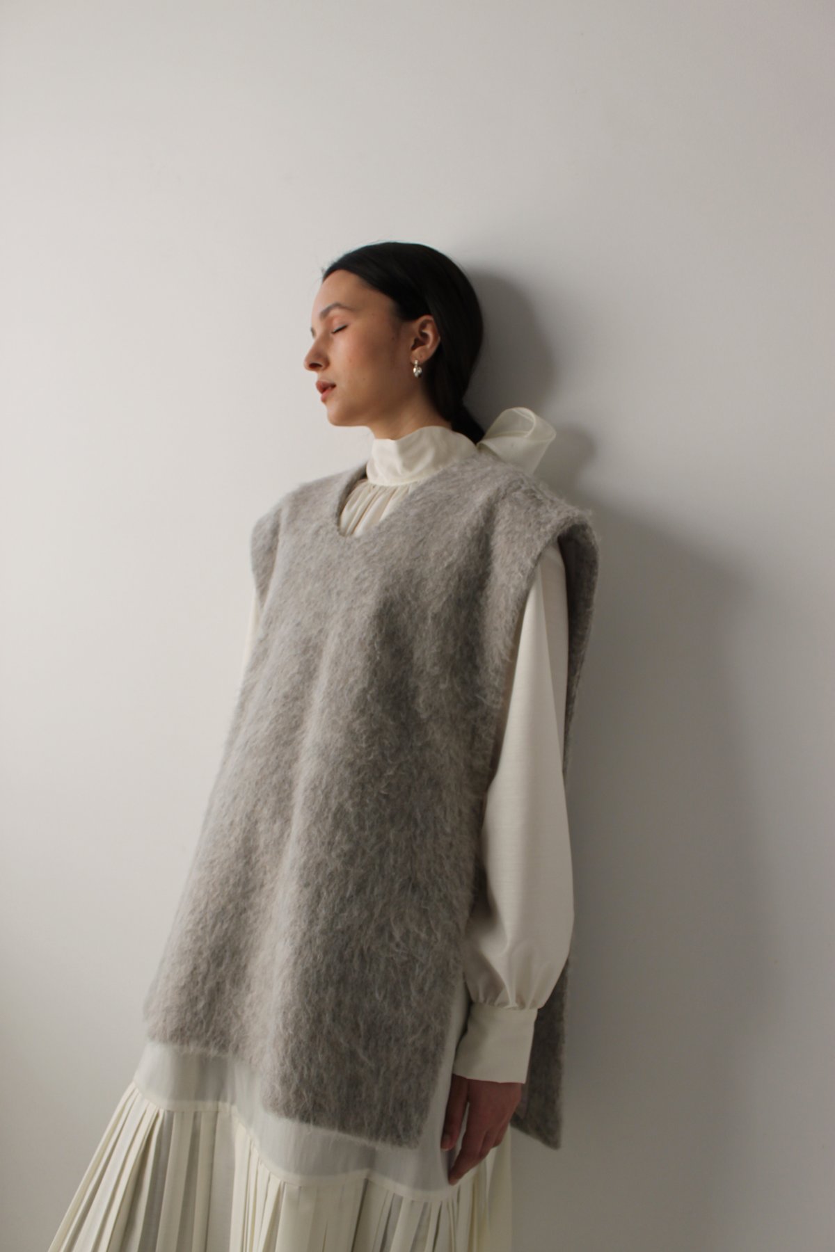 Made to order - Warm and light weight hairy Angora vest