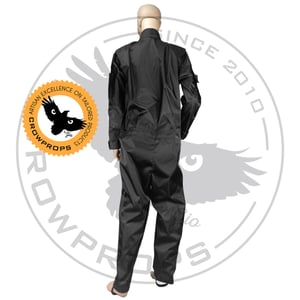 Image of Black Nylon With Black Thread Flightsuit - STANDARD SIZES and TAILORED too, you choose. 