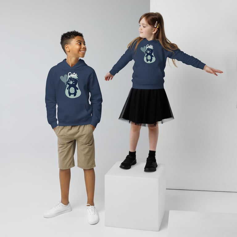 Mira Is Too Cute Kids Eco Hoodie Image 2
