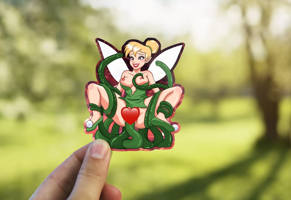 Image of Naughty Tink and Tentacles Sticker 